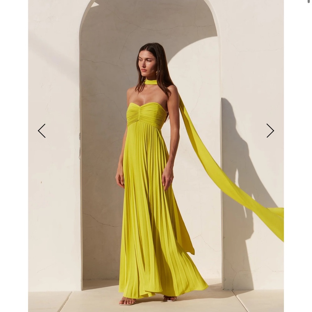 REVOLVE Strapless Dress in Vibrant Yellow